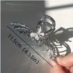 3pcs Butterfly Opal Hair Claw for Women's Summer Large Hair Volume Shark Claw