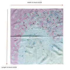 2PCS 42 Women's Printed Handkerchief Soft Absorbent For Wedding