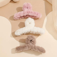 Plush Claw Hair Accessories Girls Women Shark Claw Hair Updo