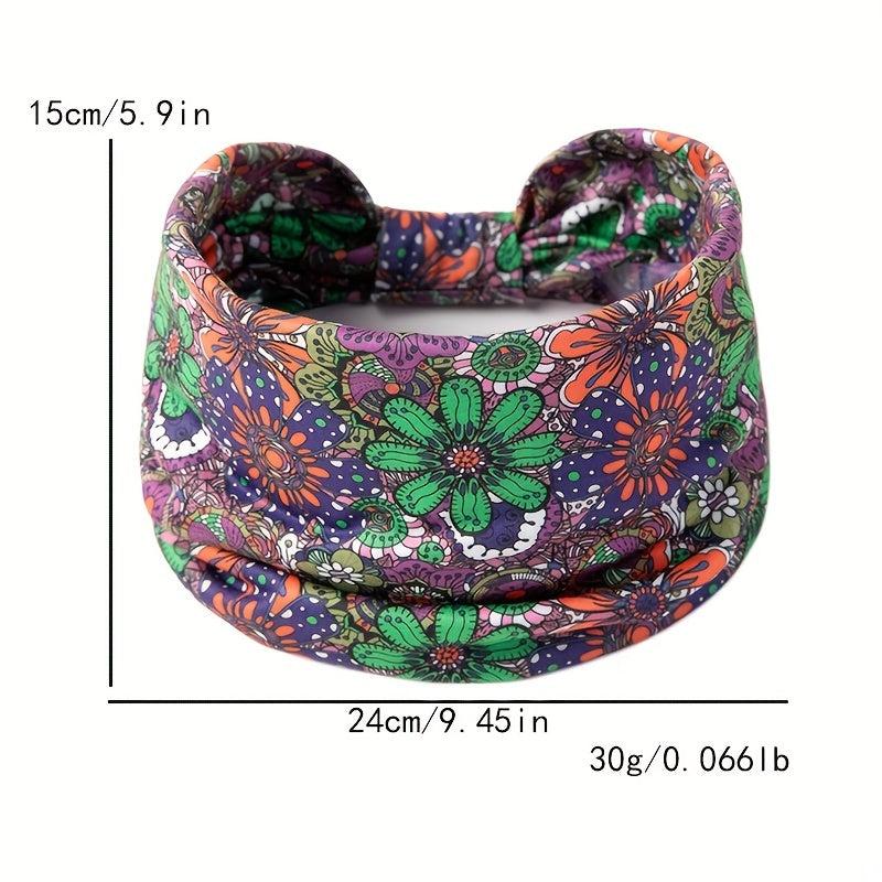 Floral Butterfly Print Headband Ladies Sports Sweatband