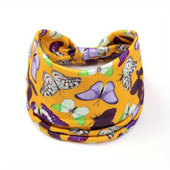 Floral Butterfly Print Headband Ladies Sports Sweatband