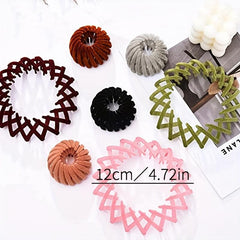 Velvet Bird's Nest Hair Clip Ponytail Holders