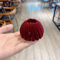 Velvet Bird's Nest Hair Clip Ponytail Holders