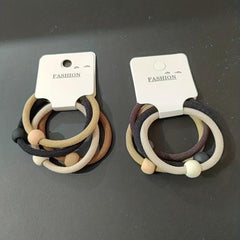 4pcs Beaded Hair Rope Ponytail Holder Hair Accessories