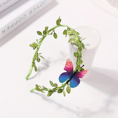 Leaves Embroidered Headband Butterfly Headdress Hair Accessories