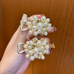 Faux Pearl Hair Claw Ponytail Holder Hair Accessories