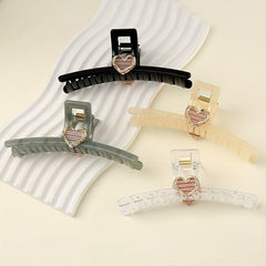 Acrylic Heart Hair Claw Decoration Shark Claw Hair Accessory