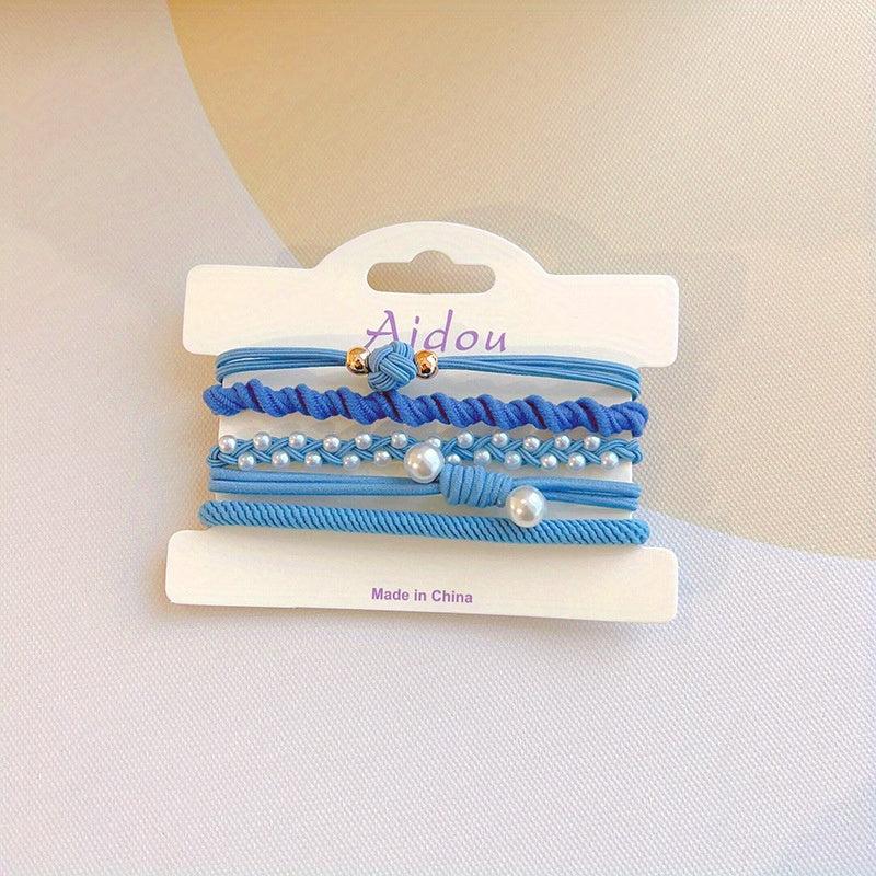 5pcs Faux Pearl Hair Tie Hair Accessories