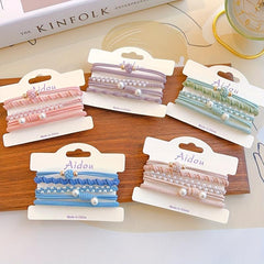 5pcs Faux Pearl Hair Tie Hair Accessories