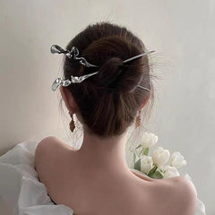 Vintage Chinese Style Silvery Hair Pin Headwear Hair Accessories