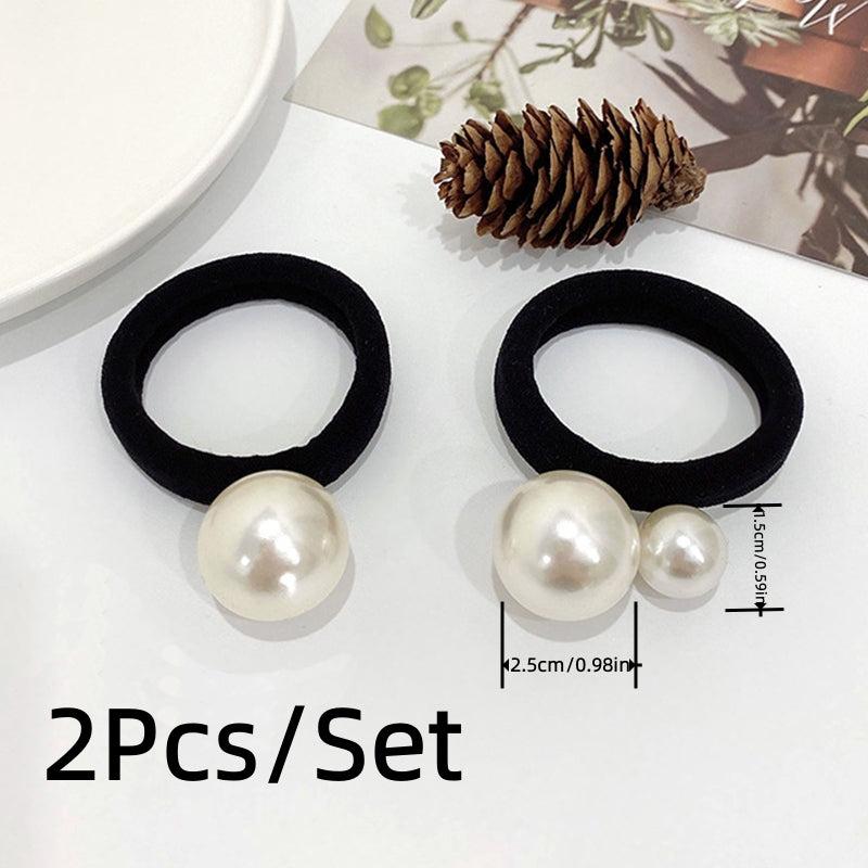 2 Pcs Pearl Hair Stick Bun Metal Hair Claw Clip Thin Hair Golden Slide Women