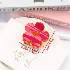 Sweet Flower Hair Claw Clip Non Slip Strong Hold Grip