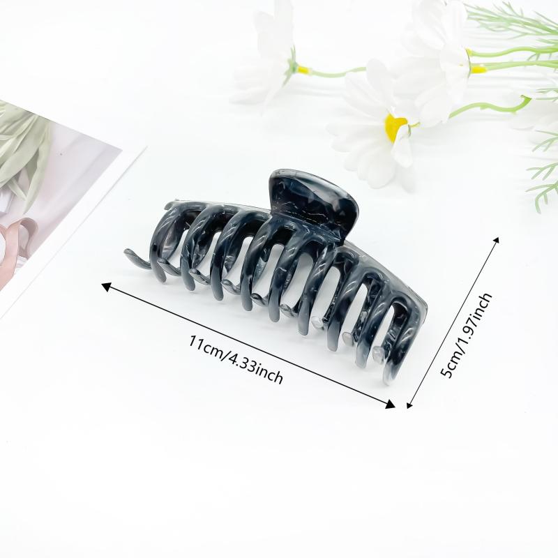 4pcs Large Hair Claw Style Solid Ponytail Holder Hair Accessories