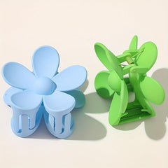 Large Flower Shaped Hair Claw Clip Ponytail Holder for Women Girls