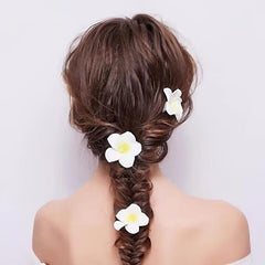 6pcs Simulation Flower Hair Clip for Seaside Bridal Hairclip Decor