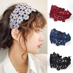 Flower Lace Headband Wide Brimmed Hair Hoop Hair Accessories