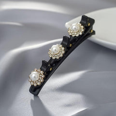 Vintage Rhinestone Faux Pearl Hairpin Barrette Hair Accessories
