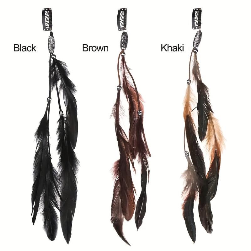 Boho Style Feather Tassel Hair Extension Hair Clip for Women