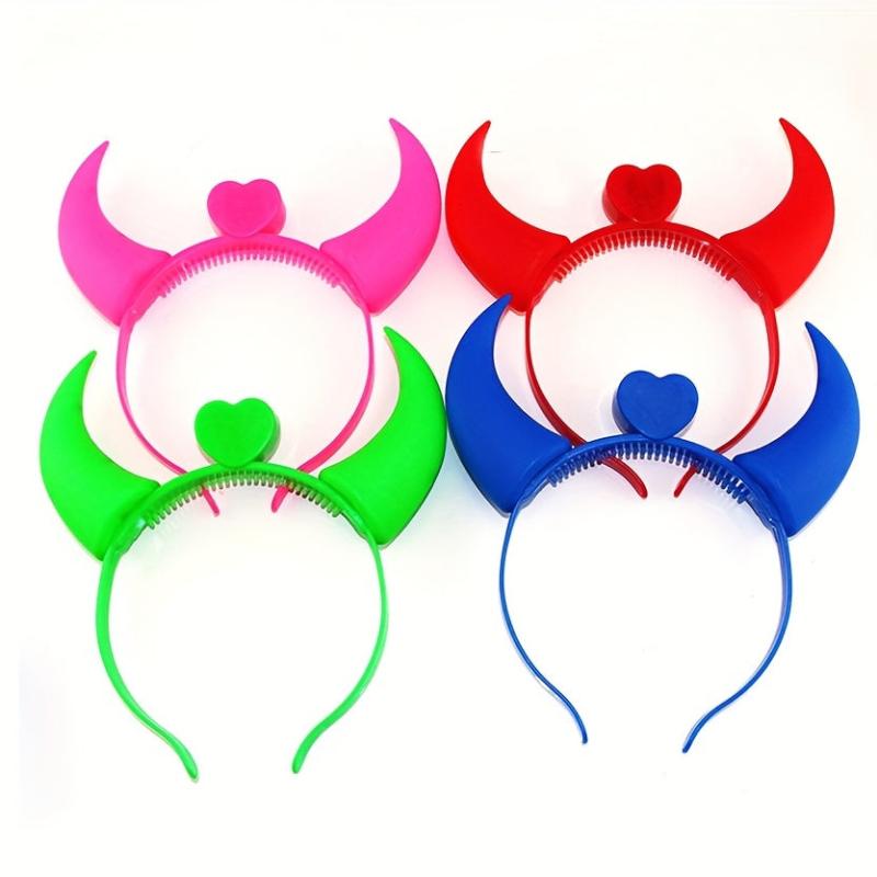LED Devil Horns Headband Glowing Head Hoop for Halloween Cosplay