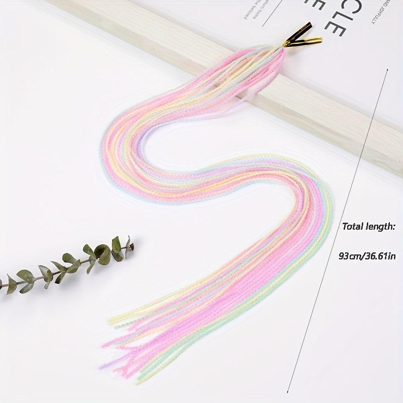 Y2K Rainbow String Hair Rope Gradient Hair Braiding Strings