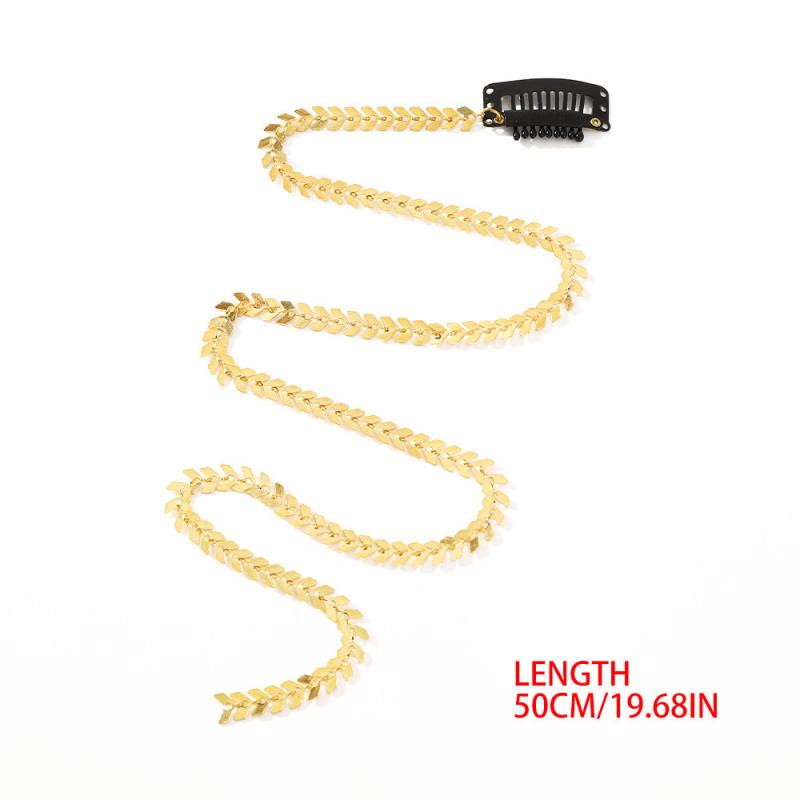 Golden Metal Chain Hairpins Tassel Hair Clips Braided Barrettes Hair Accessories