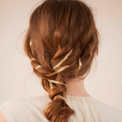 Golden Metal Chain Hairpins Tassel Hair Clips Braided Barrettes Hair Accessories