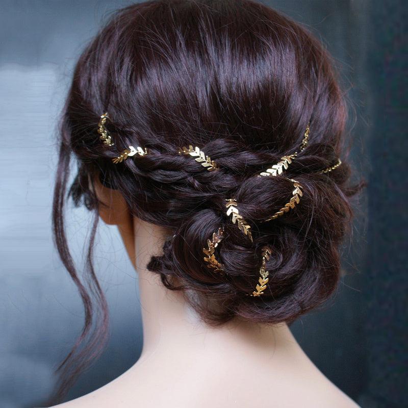 Golden Metal Chain Hairpins Tassel Hair Clips Braided Barrettes Hair Accessories