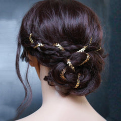 Golden Metal Chain Hairpins Tassel Hair Clips Braided Barrettes Hair Accessories