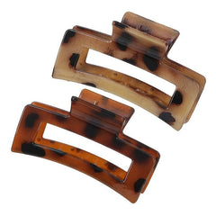 2pcs Leopard Hair Claw Clips Acrylic Hair Clamps For Long Hair