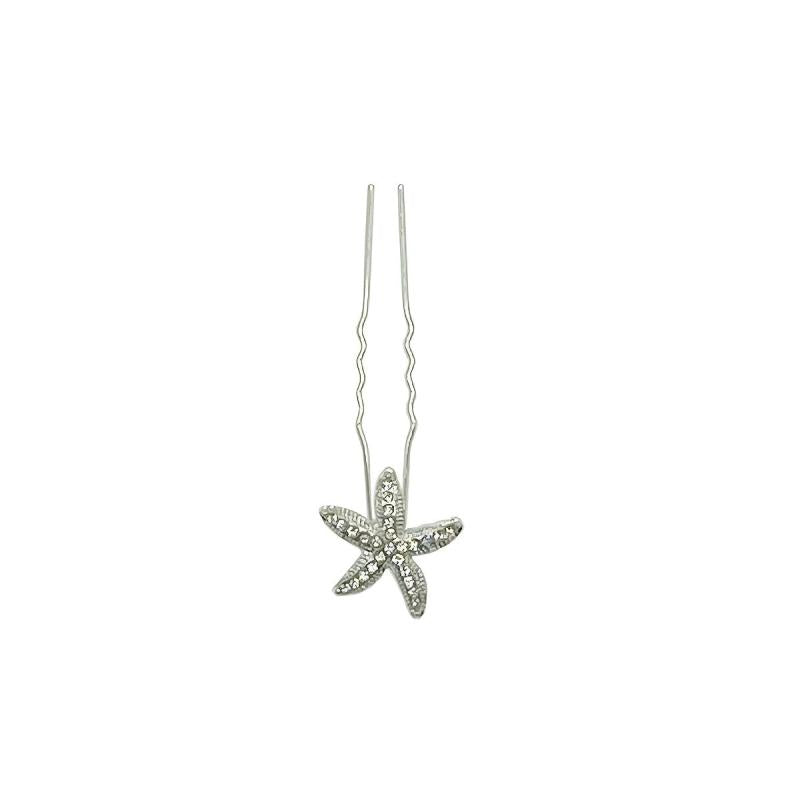 Starfish Bride Hair U pin Rhinestone Alloy Hairpin 5pcs Set