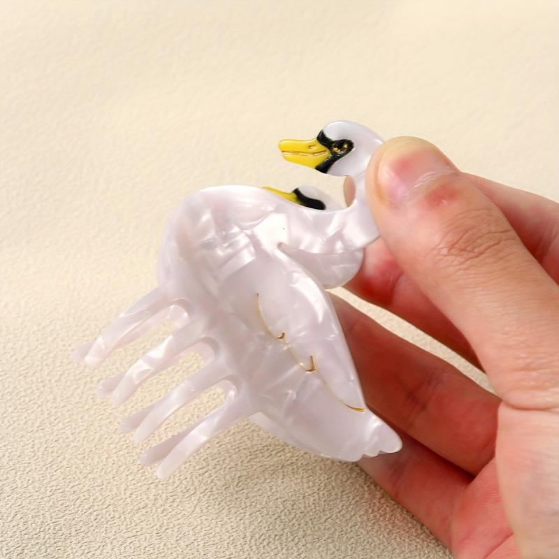 Large Acrylic Goose Hair Claw Back Head Hair Clip Non slip