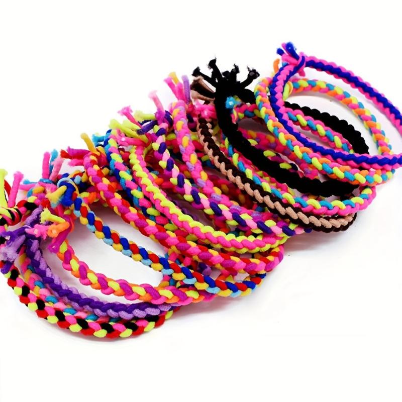100pcs Pride Month Colorful Hair Tie Braided Hair Rope Y2K Hair Accessories