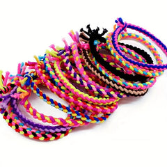 100pcs Pride Month Colorful Hair Tie Braided Hair Rope Y2K Hair Accessories