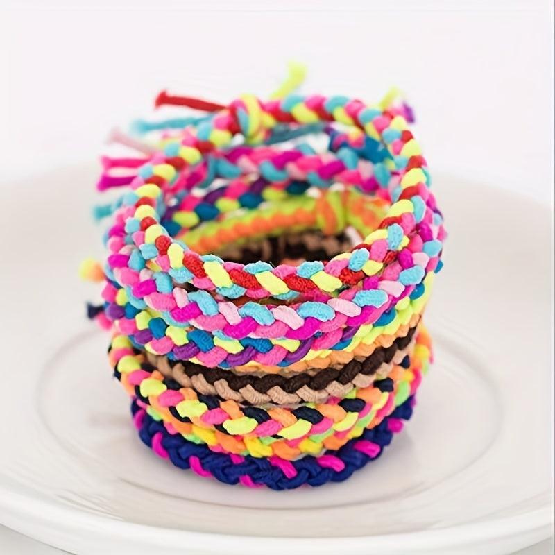 100pcs Pride Month Colorful Hair Tie Braided Hair Rope Y2K Hair Accessories