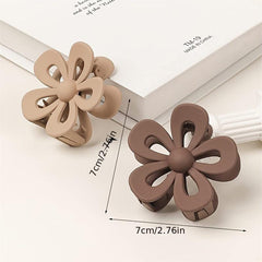 6pcs Flower Hair Claw Frosted Shark Claw Ponytail Holder Hair Clip Jaw Claw