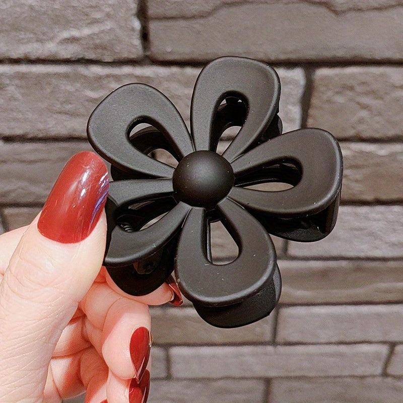 6pcs Flower Hair Claw Frosted Shark Claw Ponytail Holder Hair Clip Jaw Claw