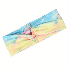Boho Tie Dye Knotted Headband Bohemian Hair Accessory