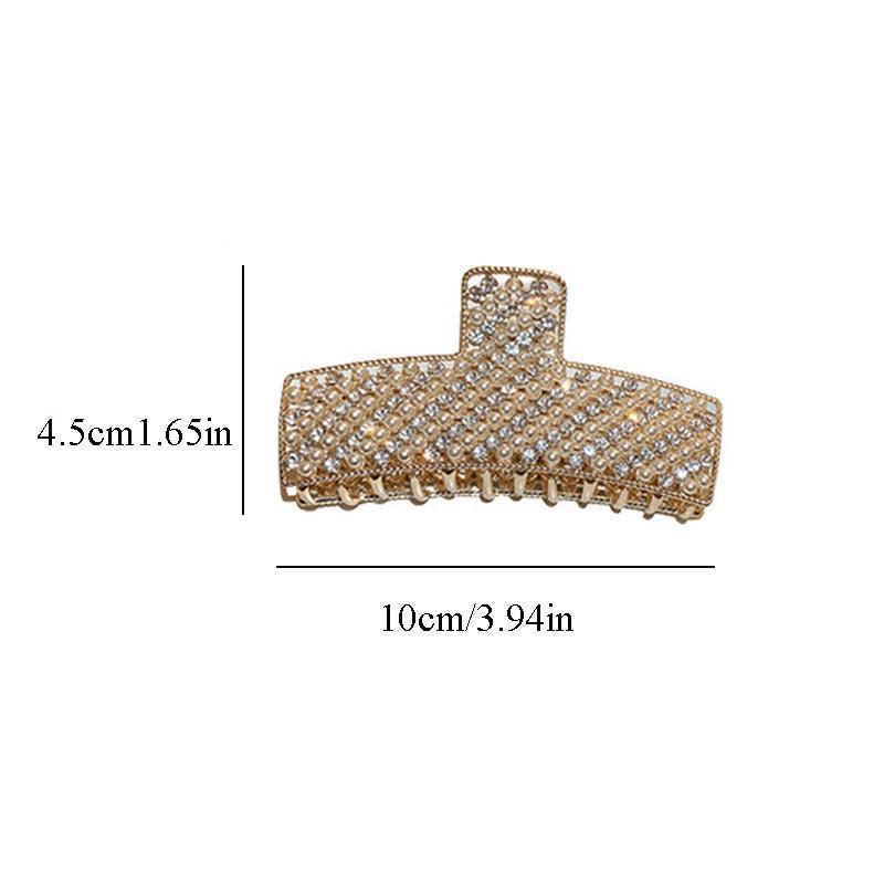 Rhinestone Pearl Metal Hair Claw Head Jewelry Hair Accessories For Thick Hair