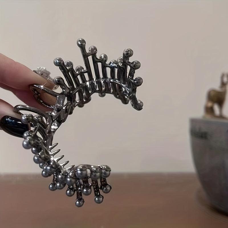 Small Rhinestone Hair Claw Clip for Ponytail Holder Women Girls Hair Clip