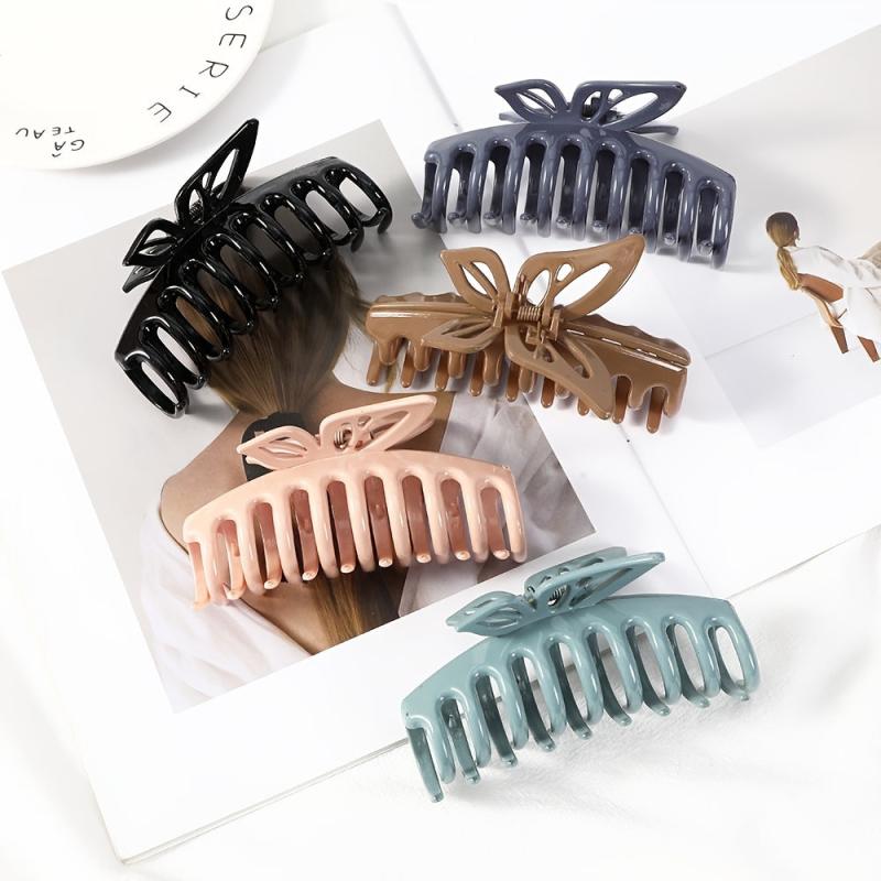 Butterfly Hair Claw Clips Strong Hold Grip Hair Jaw Clip for Thick Hair