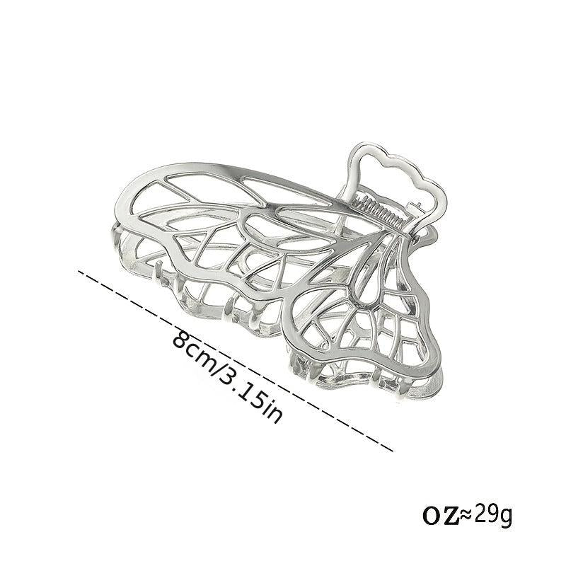 Y2K Silvery Butterfly Hair Claw Clip Headdress Accessories