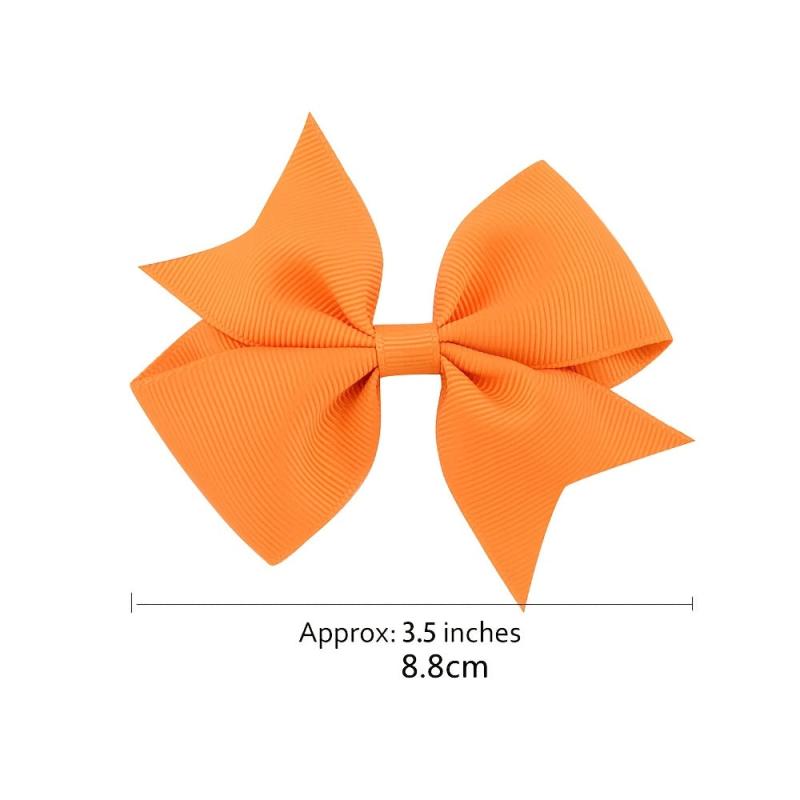 20pcs Bow Hair Clip Headband Solid Ribbon Hair Accessories Multicolor