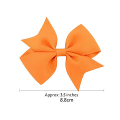 20pcs Bow Hair Clip Headband Solid Ribbon Hair Accessories Multicolor