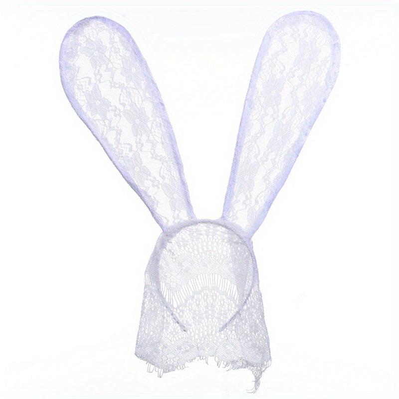 Flannel Bunny Ears Headband Party Prom Dress Up Headwear
