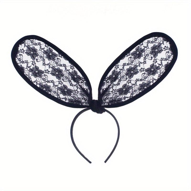 Flannel Bunny Ears Headband Party Prom Dress Up Headwear