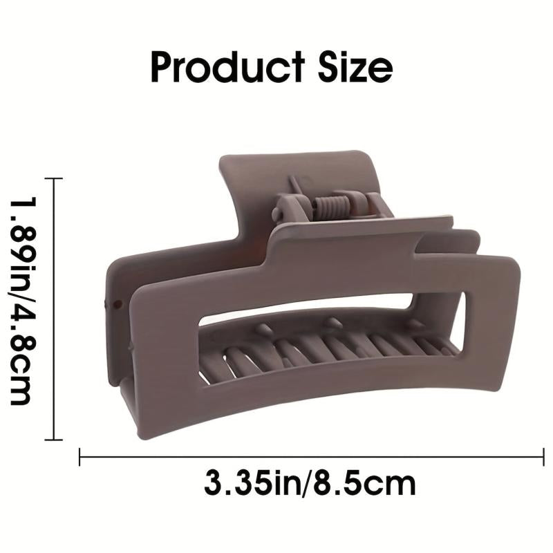 2pcs Hollow Solid Hair Claw Nonslip Ponytail Holder Women Girls Hair Clip