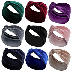 Wide Headbands For Women Non Slip Hair Bands Elastic Velvet Headband