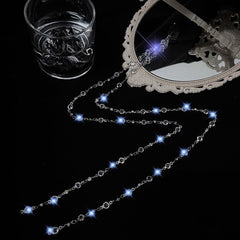 Rhinestone Chain Tassel Hair Clips Headband for Women