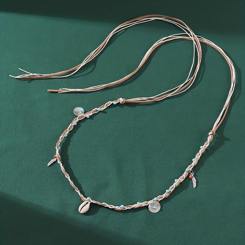 Boho Headband Braids Hair Band With Shell for Women Girls