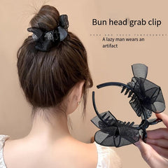 Large Mesh Bow Hair Claw Clip Strong Hold Grip Hair Jaw Clip 1pc